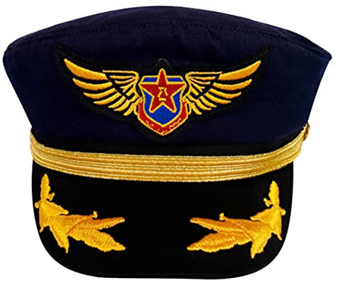 Alasum Kapitänsmütze Für Mädchen Baumwolle Verstellbar Cosplay-hut Für Partys Und Festlichkeiten Geeignet Für Jungen Und Mädchen Mit Goldener