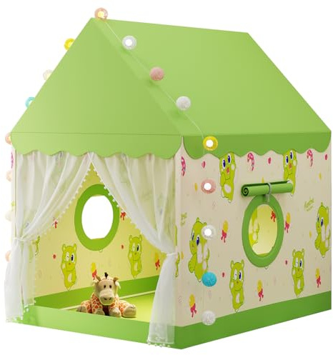 Playhouse for Kids, Play house for kids outdoors & indoors, Soft Ventilated Spacious & Easy Setup, for Little Princes and Princesses (Green)