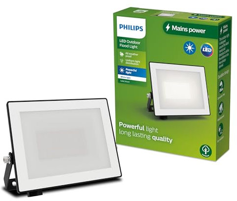PHILIPS Lois Outdoor Floodlight, 20 W, 3000 K, Black​