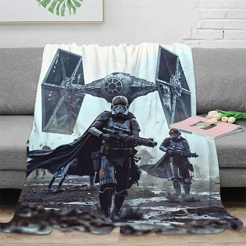 Krieg der Sterne Couchdecke Fleecedecke Sofadecke 3D Druck Sturmtruppler Decke Bett Decken Tagesdecke Flauschig Warm Weichen Flauschig Kuscheldecke for Erwachsene Kinder 60x80inch(150x200cm)