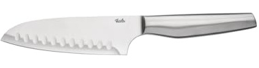 Fissler Essential/Edelstahl-Santokumesser (12,4 cm) große Klinge, mit Kullen, rostfrei, Spülmaschinen-geeignet, Allzweck-Küchenmesser, scharfe Messerklinge