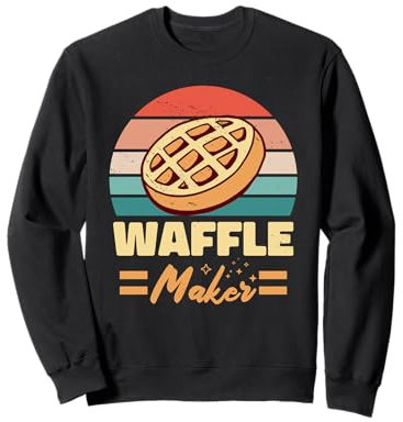 Retro Waffles Waffle Maker Theme - Funny Breakfast Cakes Sweatshirt