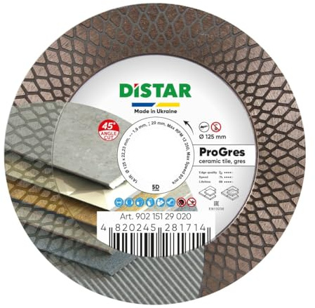 Distar Disque à tronçonner diamanté 1A1R 125 Pro Gres: pour couper et lisser