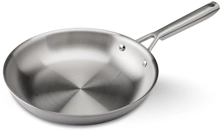 Castey - Sartén de Trimetal Malmö, Modelo M-S30, Tamaño 30 cm, Tricapa de Acero Inoxidable, Base Full Induction, Apta para Todas las Cocinas