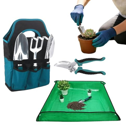 Opdestn Kit d'Outils de Jardinage - Sécateur et Cultivateur Multifonction Portable | Ciseaux, Pelles et Outils à Main de Jardinage - pour Et D'intérieur Aérer Et La Terre
