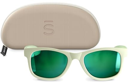 SUAVINEX, Gafas de Sol para Niños y Niñas de 2 a 3 Años, Polarizadas, Filtro UV 400, 100% Protección Rayos UVA y UVB, con Funda y Cinta de Sujeción, Flexibles y Ligeras, Cuadradas, Modelo 2026, Verde