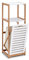 ZELLER PRESENT SCHÖNER LEBEN. PRAKTISCH WOHNEN. Scaffale Verticale, Legno, Bianco/Naturale, 36 x 33 x 98 cm
