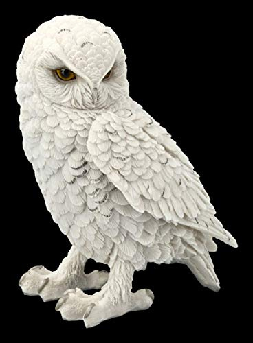 SchneeeulenFigur - Snowy Watch groß | Vogel, Tier, Deko-Statue, Skulptur, H 20 cm