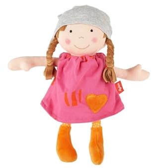 sigikid Puppe Brenda Bilipup Stoffpuppe Kuschelpuppe Babyspielzeug Geschenk | Mädchen Weichpuppe mit Kleid Anziehpuppe Freundin Rollenspiel