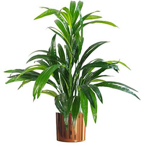 Leaf Design UK - Planta de follaje Artificial Realista con Maceta, Maceta de Cobre de bambú, 65 cm