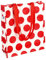 Rex London - Spotlight -Dots, Punkte - Einkaufstasche, wiederverwendbar, faltbar (Red on cream)