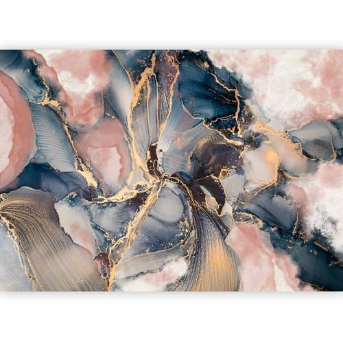 murando Fotomurales Abstracto 350x256 cm XXL Papel pintado tejido no tejido coración Pared corativos Murales morna Diseno Fotográfico textura manchas pintura azul rosa f-C-10019-a-a