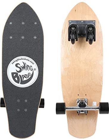 Swing Blade Skateboard Caster Board, 7-lagiges Ahornholz Cruiser Board mit ABEC-7 Kugellagern, 17,8 cm Aluminium-LKWs, glattes und einzigartiges Fahren, leichtes, splitterfestes Deck