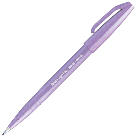 Pentel SES15C-V3X Brush Sign Pen ljuslila, fiberpenna, penselliknande spets, 1 styck