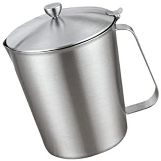 Luxshiny Edelstahl Messbecher Mit Deckel Für Milchkaffee Und Tees Präzise Skalen Rostfrei Und Bruchsicher Für Gastronomie Und Zuhause