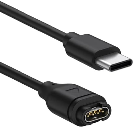 USB C Charging Cable for Garmin Instinct, Instinct 2, 2S, 2X, 3, Crossover, E, Solare (Including Standard, Tactical, Esports, Camo, dēzl, Surf, Solar, AMOLED Variants) - Sync & Charge Lead