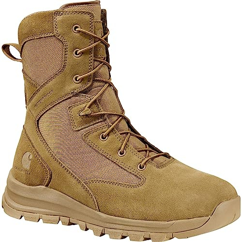 Carhartt Men's Gilmore Waterproof 8 Side Zip Boot Soft Toe Lightweight Durable Work Boot, Coyote - 10 M