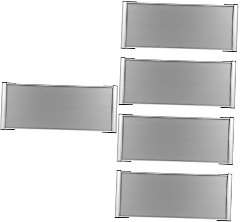 Yardwe 5 Pezzi Vuoto Dipartimento Segno Targa In Metallo Porta Targhetta Porta Business Targhetta Per Ufficio Targhetta Per Nome In Metallo Bianco Segno Bandiera Vuota Targhetta Per