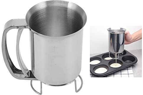 Dispenser Per Pastella Per Pancake in Acciaio Inossidabile Dispenser Per Pastella Per Pancake Portatile, Dispenser Per Pastella Per Pancake, Dispenser Per Pastella Per Waffle, Dispenser Per Miscela Pe