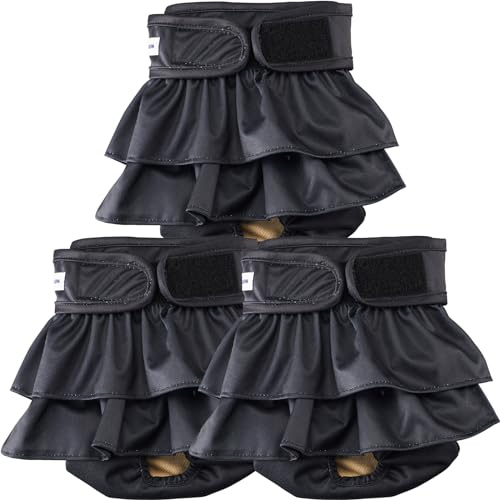 Couches réutilisables lavables pour chiennes, Lot de 3, très absorbantes, idéales pour Les chaleurs, l'incontinence et Le Dressage des Chiots (S)