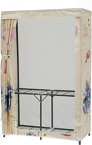 Generisch Einzelner zusammenklappbarer Kleiderschrank, Metallgitter-Stabilitätsgarderobe, offener Kleiderschrank, Kleideraufbewahrungsregal mit hängender Stangenaufhängung, Kleiderschrank (G