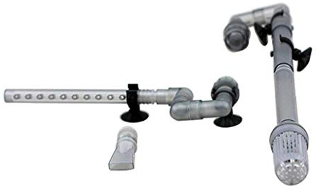 predolo Aquarium Wassereinlauf und -auslauf Set mit Erweiterungsmöglichkeiten, S-Grau