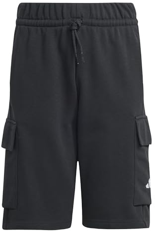 adidas Unisex Kids Essentials Cargo Shorts, Black/White, 9-10 Years