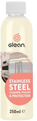 GLEAN Stainless Steel Cleaner Cream and Polish | 250ml | For Appliances, Doors & Panels | Eco-Friendly Formula | Grease Removal And Protective Shine | Ultimate Appliance Cleaner | Kitchen & Bathroom
