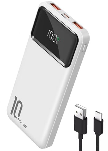 Power Bank 10000mAh, 5V/2.4A Dual USB A Fast Charging Portable Charger, Slim Lightweight External Battery Pack for iPhone 14 13 12 11 iPads Android and More