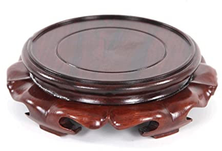 sjdoPulse Plateaux De Plantes pour Pots Base De Plante en Pot Base De Pot De Fleur Ronde en Bois Statue De Bouddha Décoration D'Aquarium Table D'Affichage Base De Vase S,A,XXL