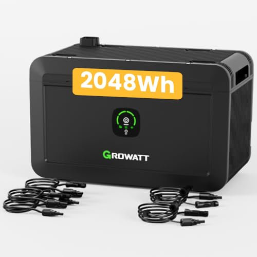 Powerness® Balkonkraftwerk Speicher Growatt NOAH 2000 Speicher 2048Wh mit 1800W PV-Eingangsleistung IP66 für Balkonkraftwerk (NOAH 2000 * 1)