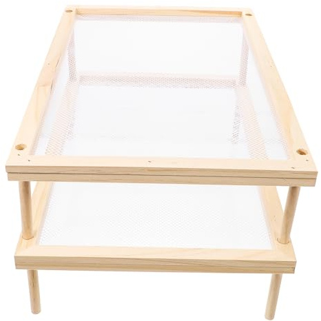 Gemüseregal Nudeltrockner für Küche und Draußen, Beige | Stabil und Fest, Einfach zu Bedienen, Rutschfeste Füße, Schlichtes Design für Küche und Außenbereich