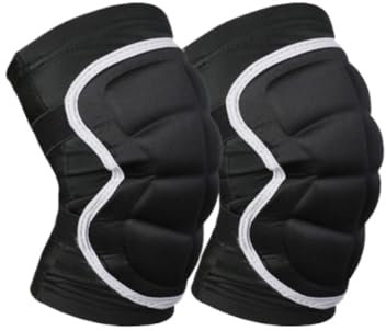 MDWZH Knieschoner Knieschützer Unisex-Knieschützer, geeignet for Tanzen, Radfahren, Kampfsport, Sport Knieschoner Volleyball(Black,L)
