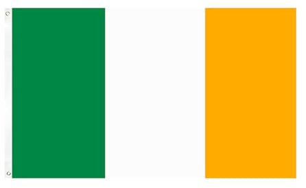 Banderas irlandesas de 5 x 3 pies para decoraciones del día de San Patricio, bandera grande de Irlanda con ojales para decoración interior y exterior, bandera nacional de Irlanda de color brillante