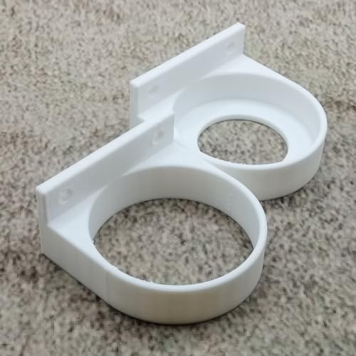 Halterung Set Weiss CO2 Flaschenhalter CO2 Zylinder Wandhalter Zubehör | Kohlensäure Flasche Halter Hoch oder Quer montierbar