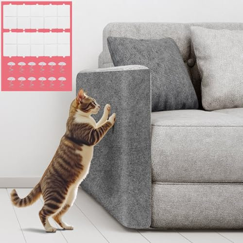 alophoty Kratzmatte Katze Selbstklebend 200x40cm - Kratzschutz Sofa Katze, Katzen Kratzmatte, Selbstklebend Kratzteppich Katze Wand, Langlebig, Katzenfreundlich