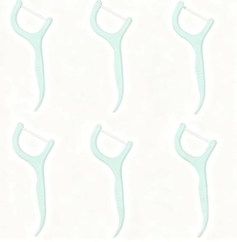 Zahnseide Sticks,Speziell für Backenzähne, Zahnreinigung der hinteren Zahnzwischenräume,Zahnstocher(Minze)