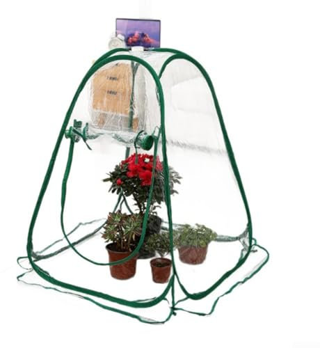 Invernadero portátil plegable, mini invernadero de jardín, invernadero de jardinería en casa, cobertizo aislante, mini escudo térmico, para jardines pequeños, balcones o terrazas