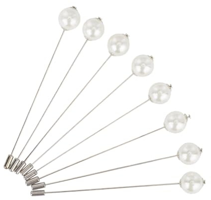 GOMAKERER 8pcs épingle à Chapeau Épingles à Tête Droite pour Couture Épingles à Perles Épingles à Corsage en Argent Tibétain Épingles à Tête Sphérique pour Bijoux Coudre des Bricolages
