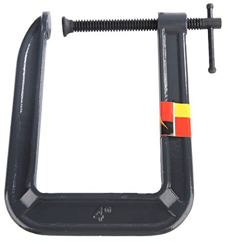Deep Throat C Clamp, Heavy Duty Steel Heat Treatment G Type Woodworking Deep C Clamp Carpentry Clamping Device (Clamping Thickness 100* Depth 185mm)