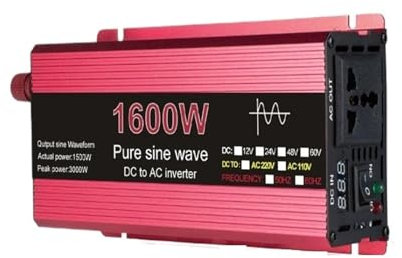 Convertisseur Tension Onduleur Sinusoïdal Pur 1600 W 3000 W 2000 W 12 V 24 V 50 Hz Convertisseur De Puissance Solaire DC 12 V vers AC 220 V Transformateur LED Pur Sinus(3000W-12V)