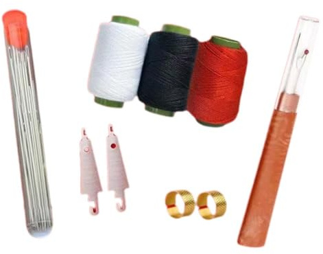 Nähset, Nähwerkzeug-Set, Mini-Nähset, Nadel und Faden, Leder-Nähset für professionelle DIY-Liebhaber (34-teilig)