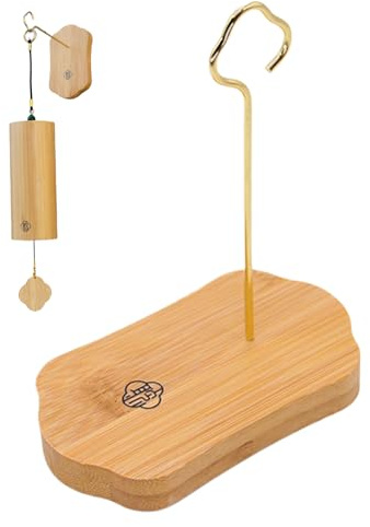 Support de carillon à vent – Crochets muraux en bois pour mangeoires à oiseaux | Support décoratif sans perçage pour jardin, balcon, clôture, cour, cour, patio, allée, intérieur et extérieur, allée en
