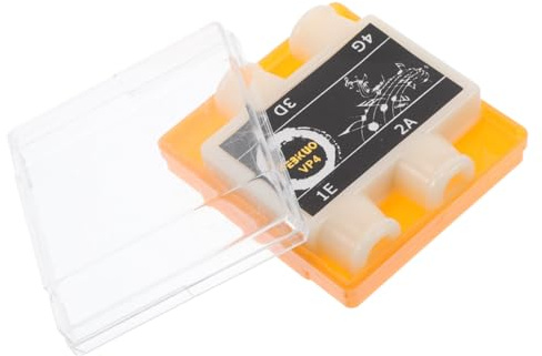 Kisangel White 4-hole Ukulele and Guitar Pitch Pipe Tuning Tool Plastic Wind Instrument Accessory for Musicians and Beginners