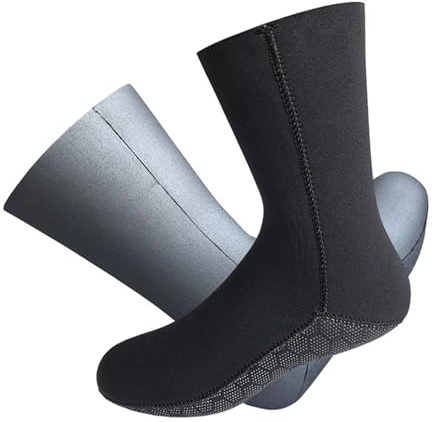BDXMKS Calzari Sub Calzini in neoprene antiscivolo for spiaggia, nuoto, immersioni, sport acquatici all'aperto, escursionismo, surf(S,5mm black)