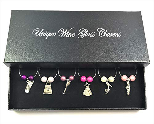 Libby's Market Place Girl's Favourites Wine Glass Charms with Gift Box