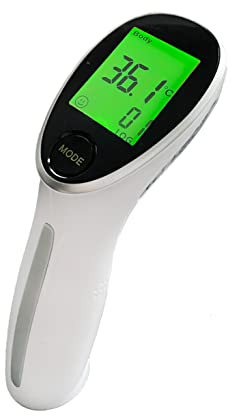 Infrarot-Fieberthermometer, Stirnthermometer, kontaktlos, mit Batterien