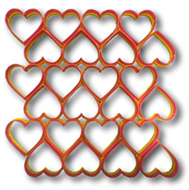 24x1.5 pulgadas en forma de corazón multicortador, Cortador Galletas, Cortapastas