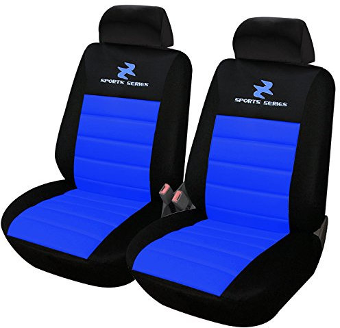 eSituro Set Coprisedili Auto per Van/Pkw/Furgone Antisudore Universali Anteriori Poliestere 2 Posti