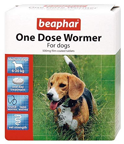 2 x One Dose Wormer for Medium Dogs
